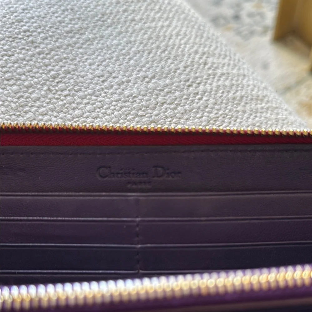 Vintage Dior Red Embossed Wallet